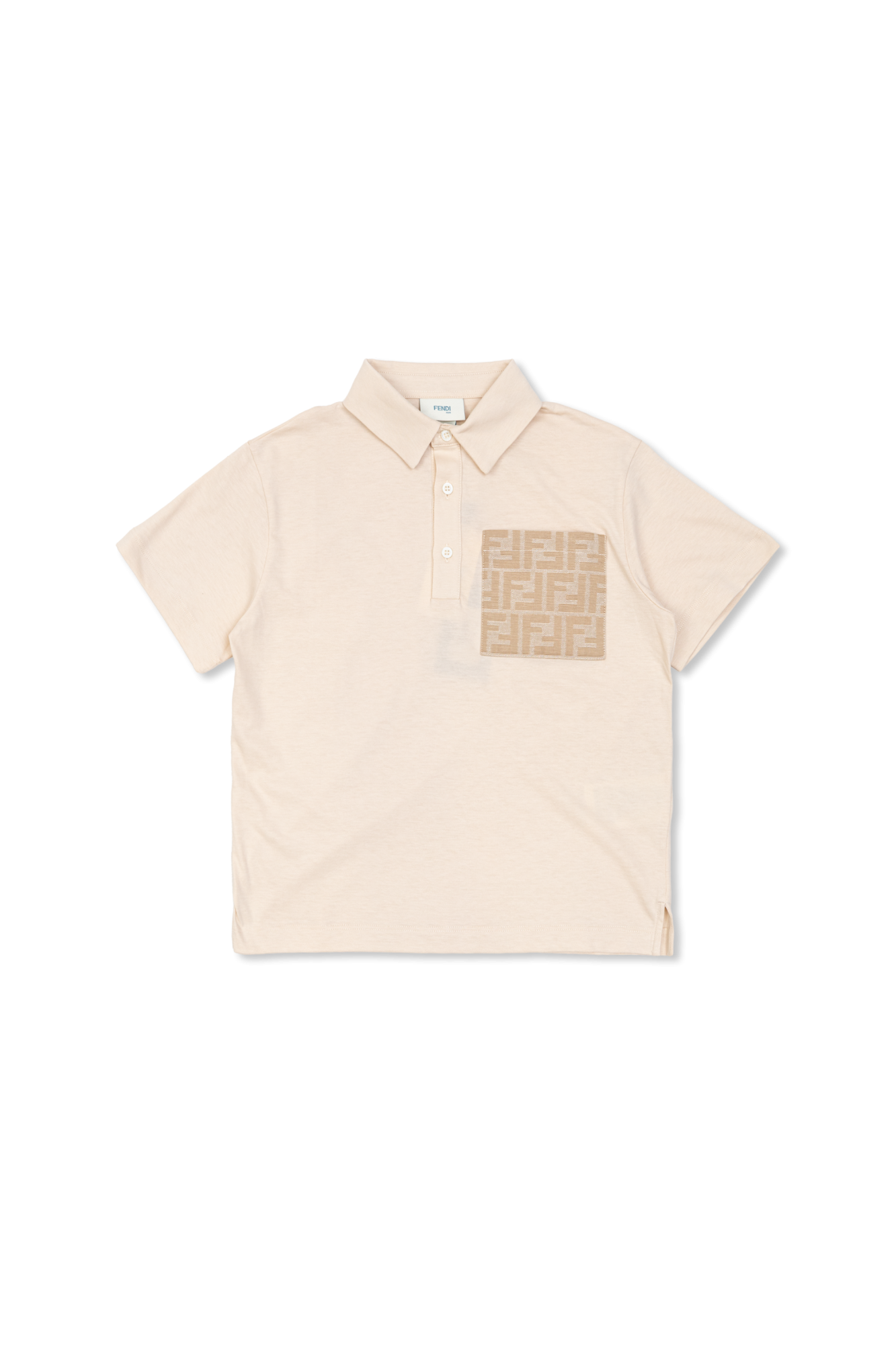 Beige Polo shirt with pocket Fendi Kids - Vitkac GB